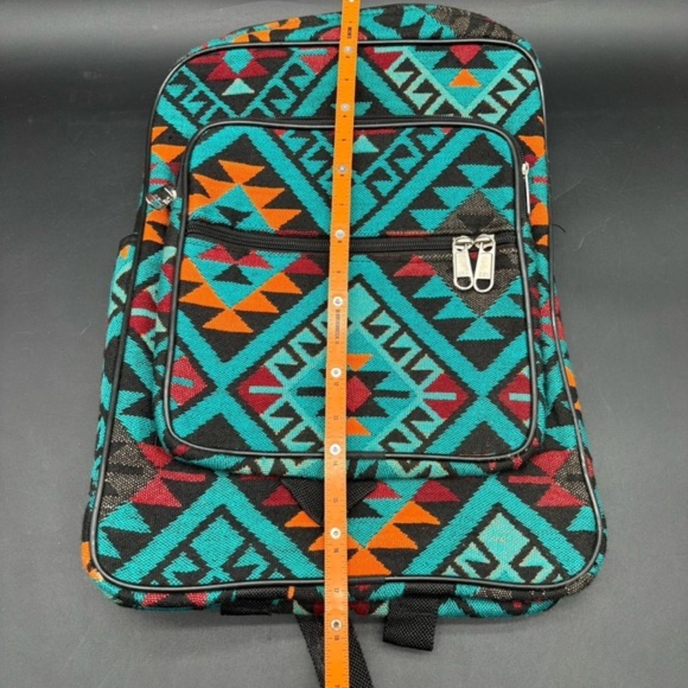 El Paso Saddle Blanket Co Southwestern Navajo Print Backpack 70% Acrylic - Picture 13 of 16